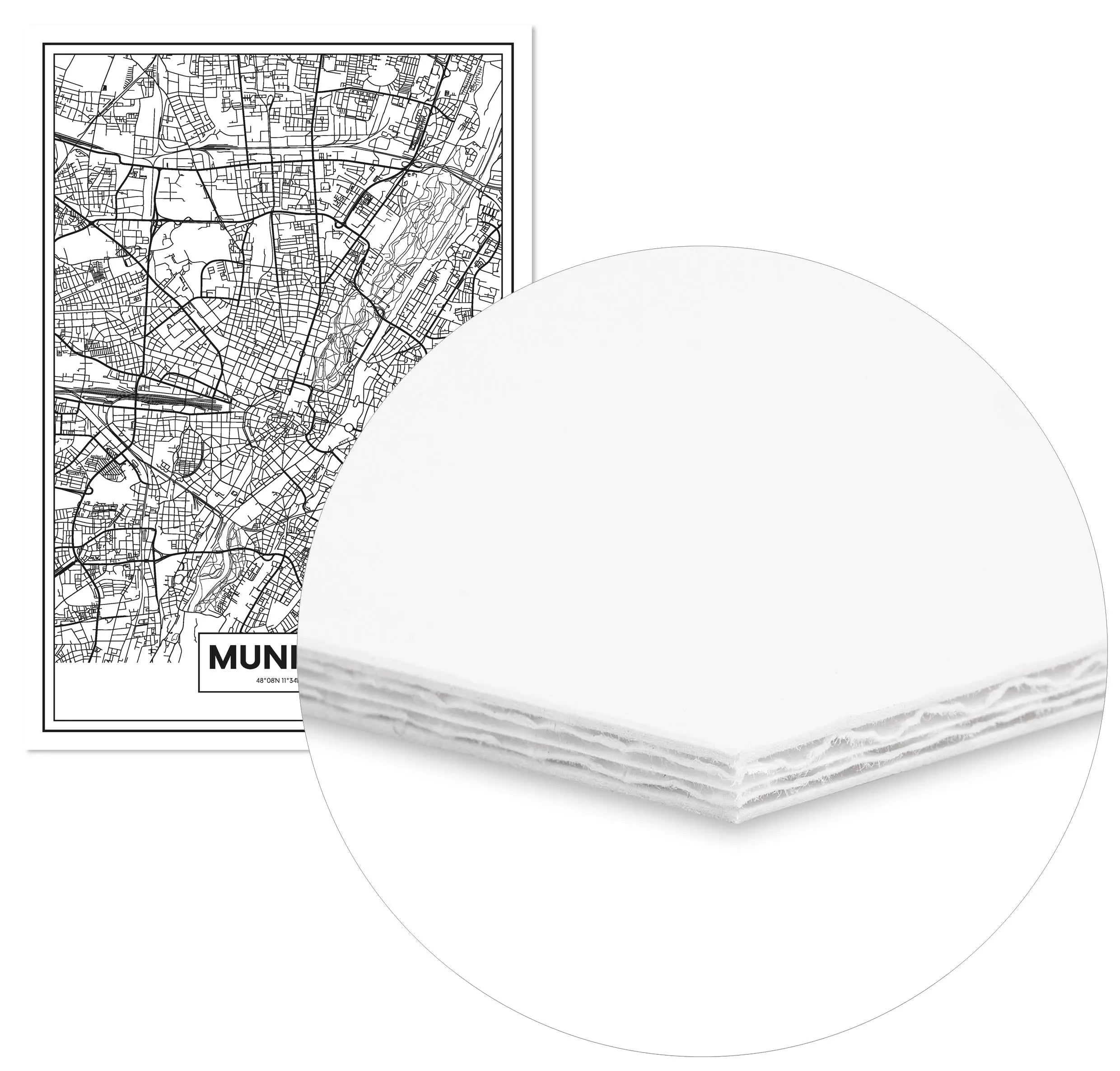 Cuadro Mapa Munich Home & Living CuadroEnmarcado70x100cm