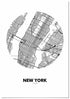 Cuadro Mapa Nueva York Círculo Home & Living 
