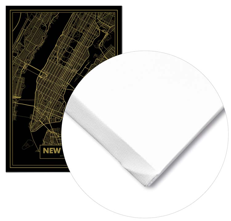 Cuadro Mapa Nueva York Color Oro Home & Living 