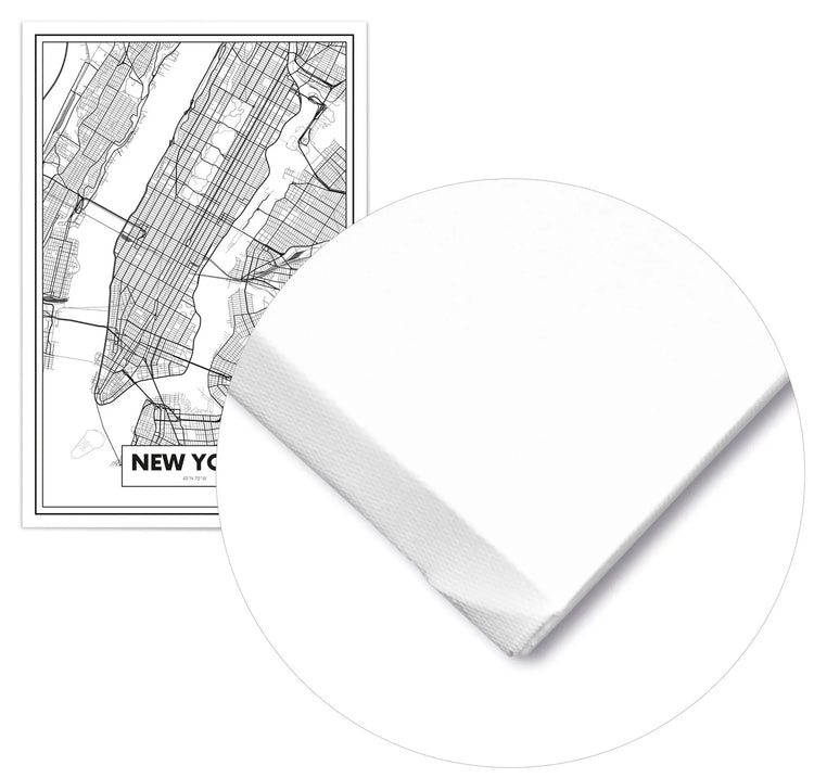 Cuadro Mapa Nueva York Home & Living Lienzo70x100cm