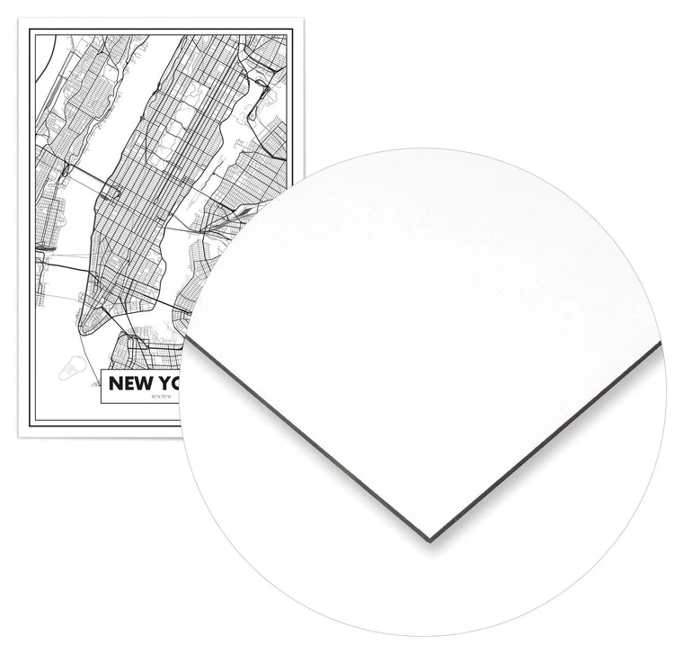 Cuadro Mapa Nueva York Home & Living Metal70x100cm