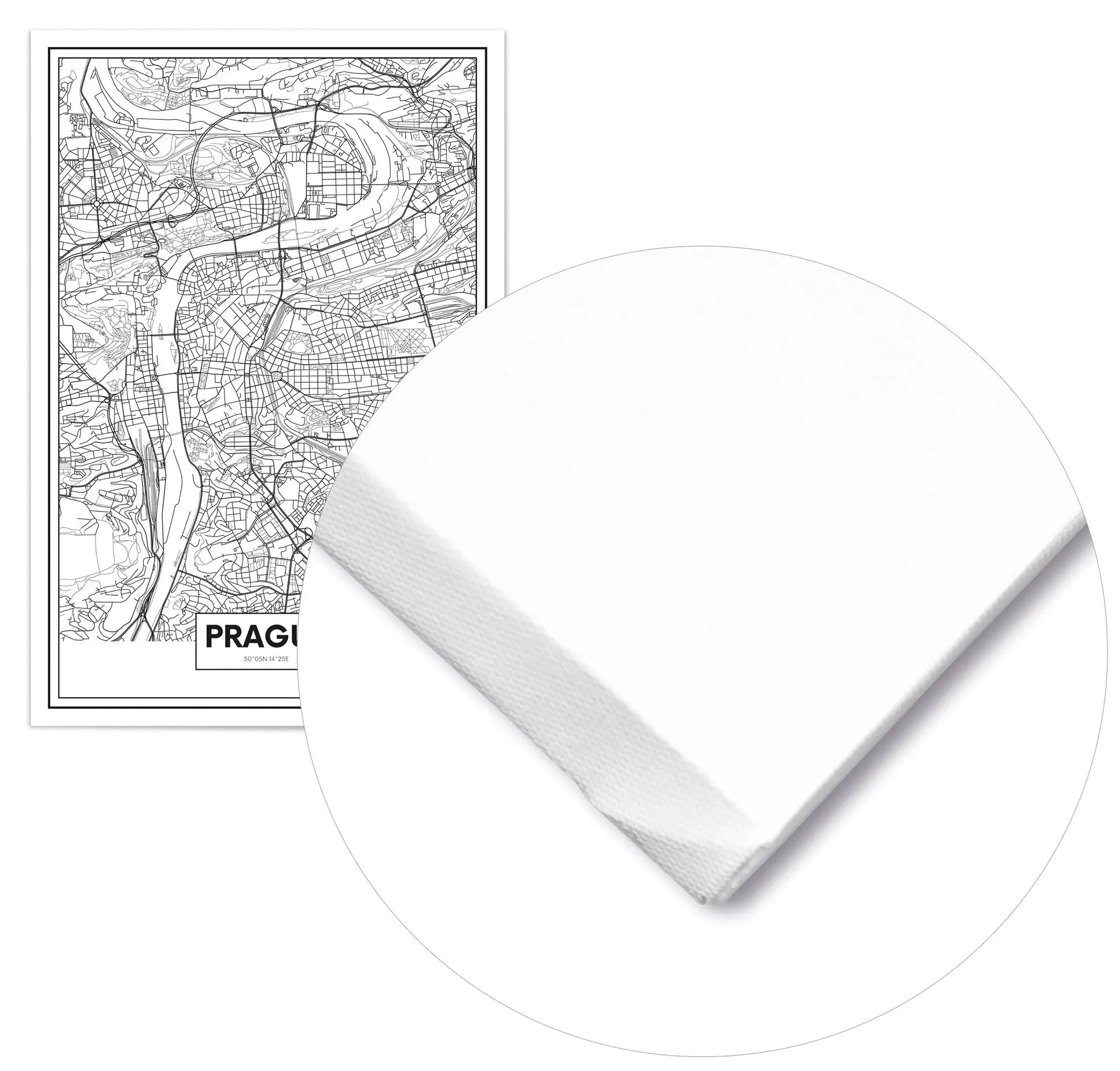 Cuadro Mapa Praga freeshipping - Home and Living