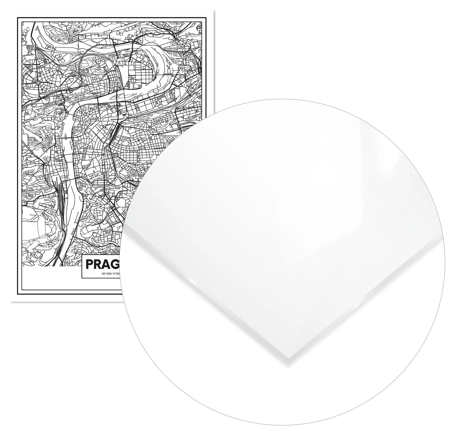 Cuadro Mapa Praga freeshipping - Home and Living