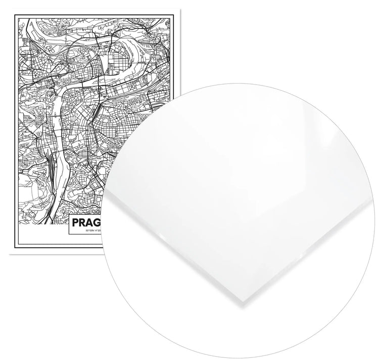 Cuadro Mapa Praga Home & Living MetacrilatoEnmarcado70x100cm
