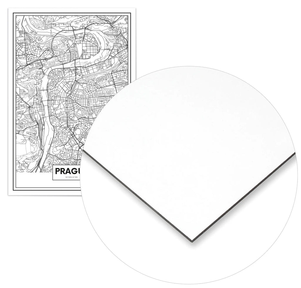 Cuadro Mapa Praga Home & Living Metal70x100cm