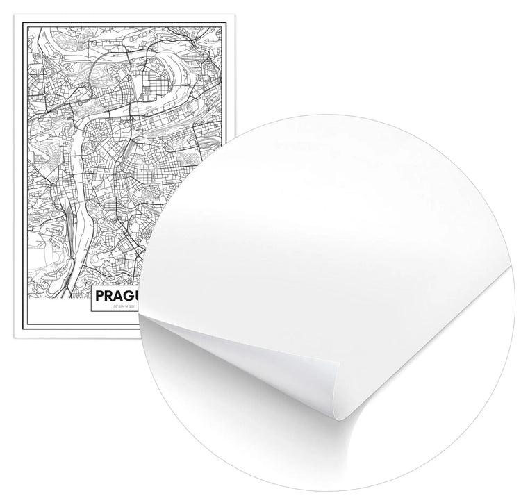 Cuadro Mapa Praga Home & Living Póster70x100cm