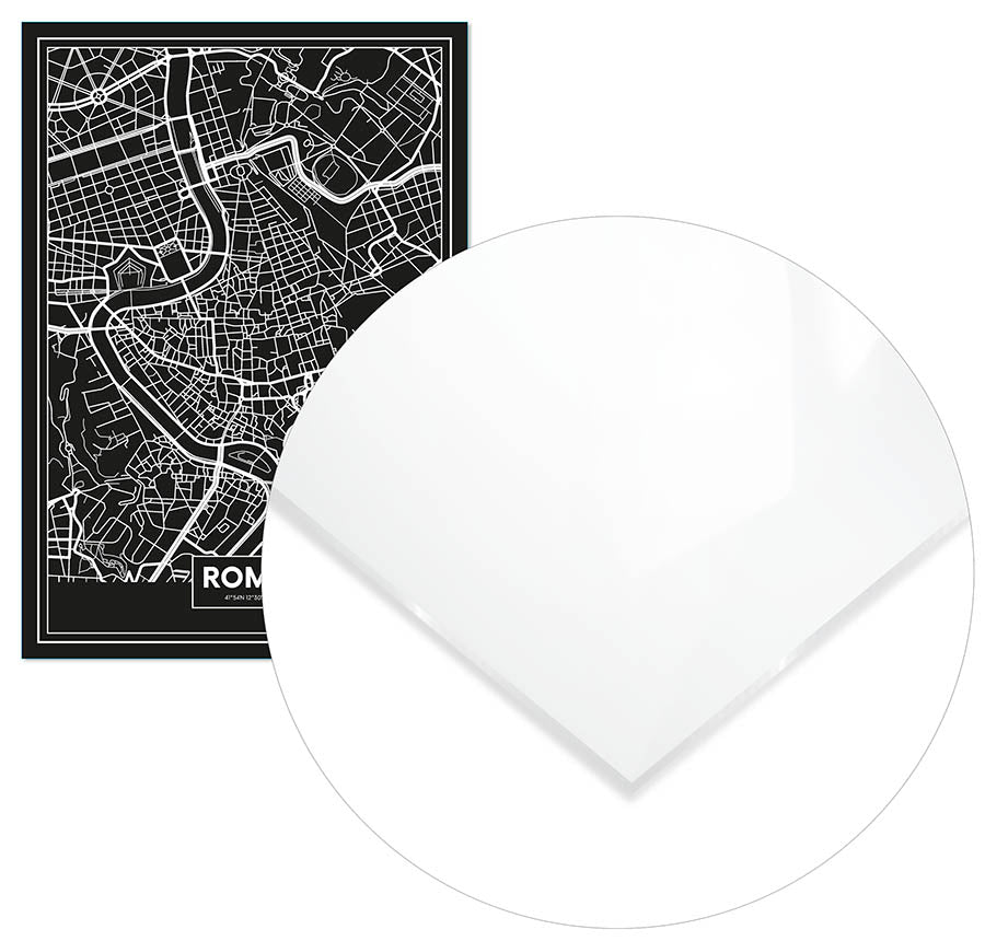 Cuadro Mapa Roma Color Negro Home & Living 