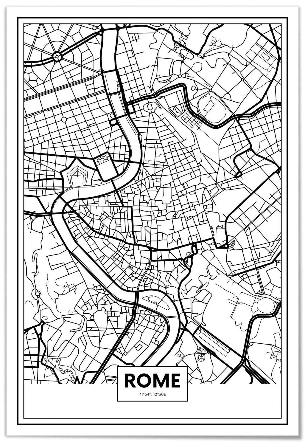 Cuadro Mapa Roma freeshipping - Home and Living