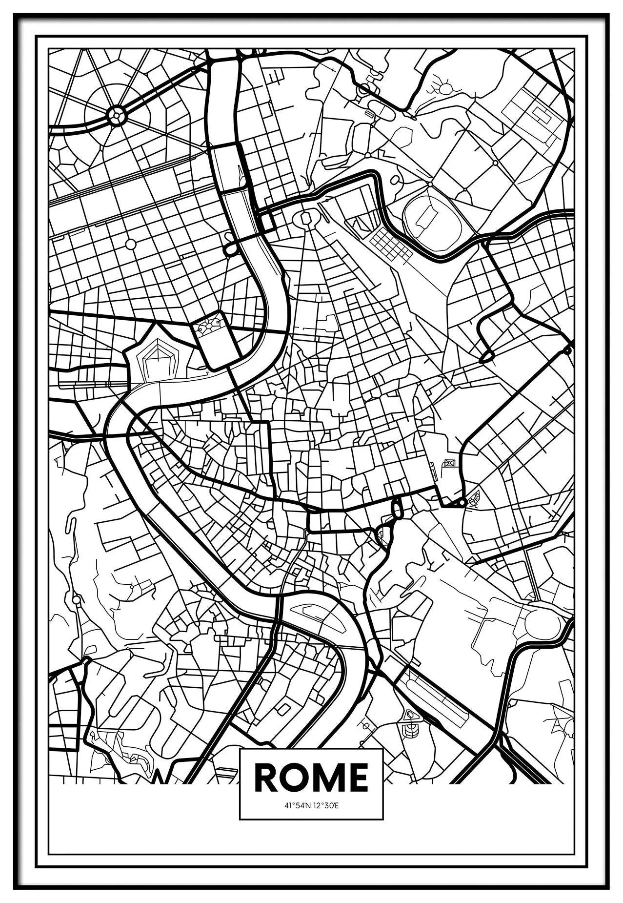 Cuadro Mapa Roma freeshipping - Home and Living