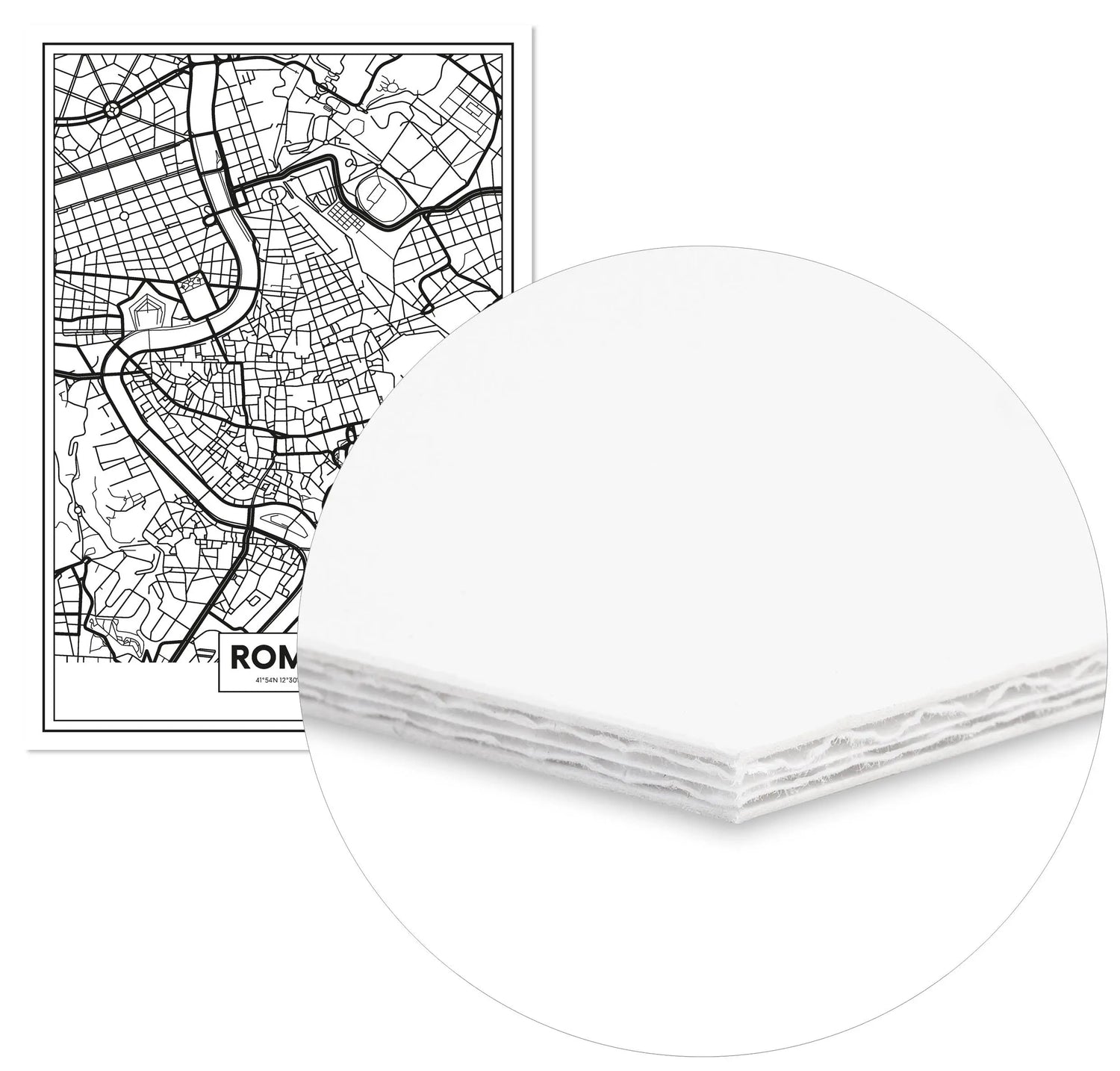 Cuadro Mapa Roma Home & Living CuadroEnmarcado70x100cm
