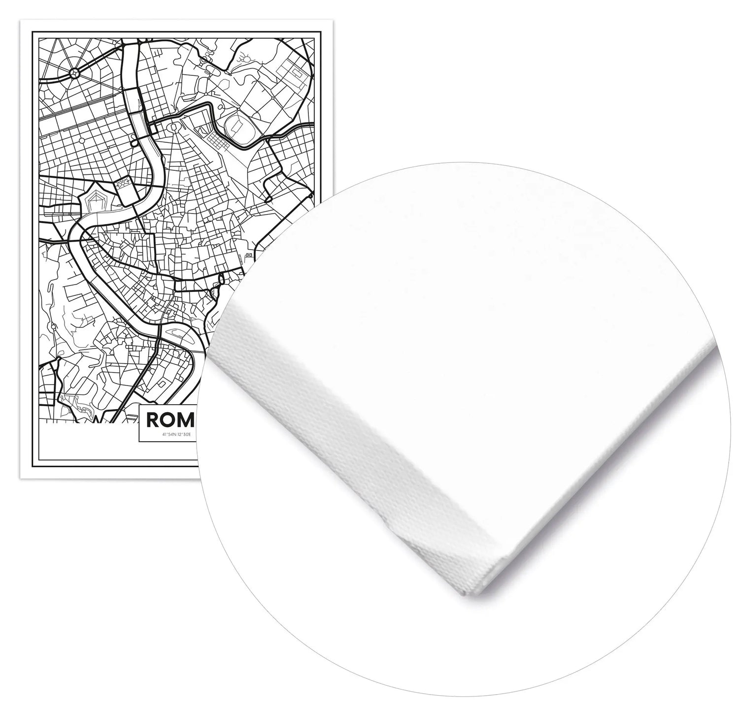 Cuadro Mapa Roma Home & Living Lienzo70x100cm