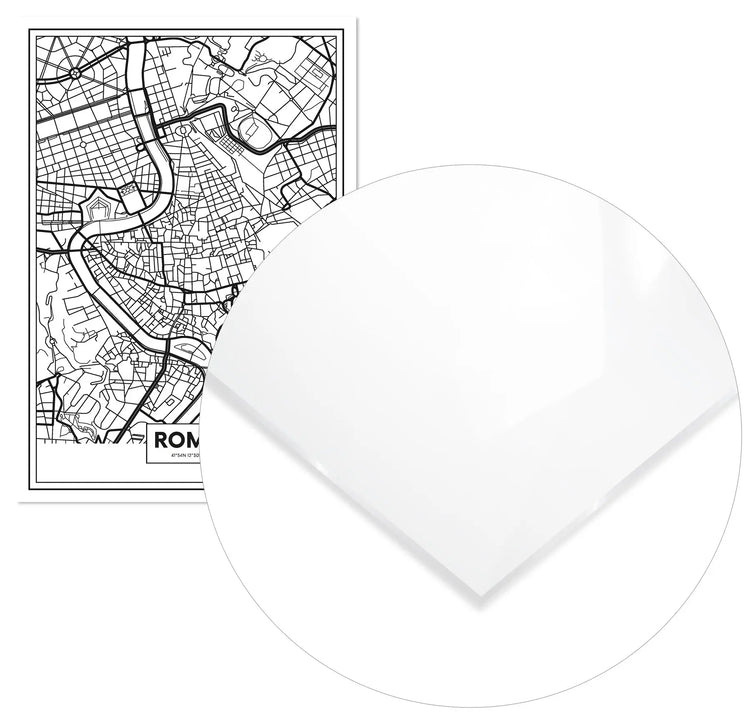 Cuadro Mapa Roma Home & Living MetacrilatoEnmarcado70x100cm