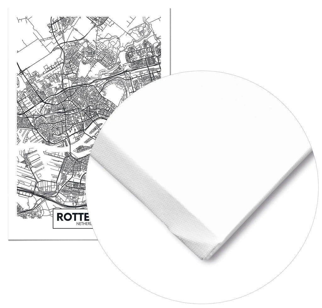 Cuadro Mapa Roterdam Home & Living Lienzo70x100cm