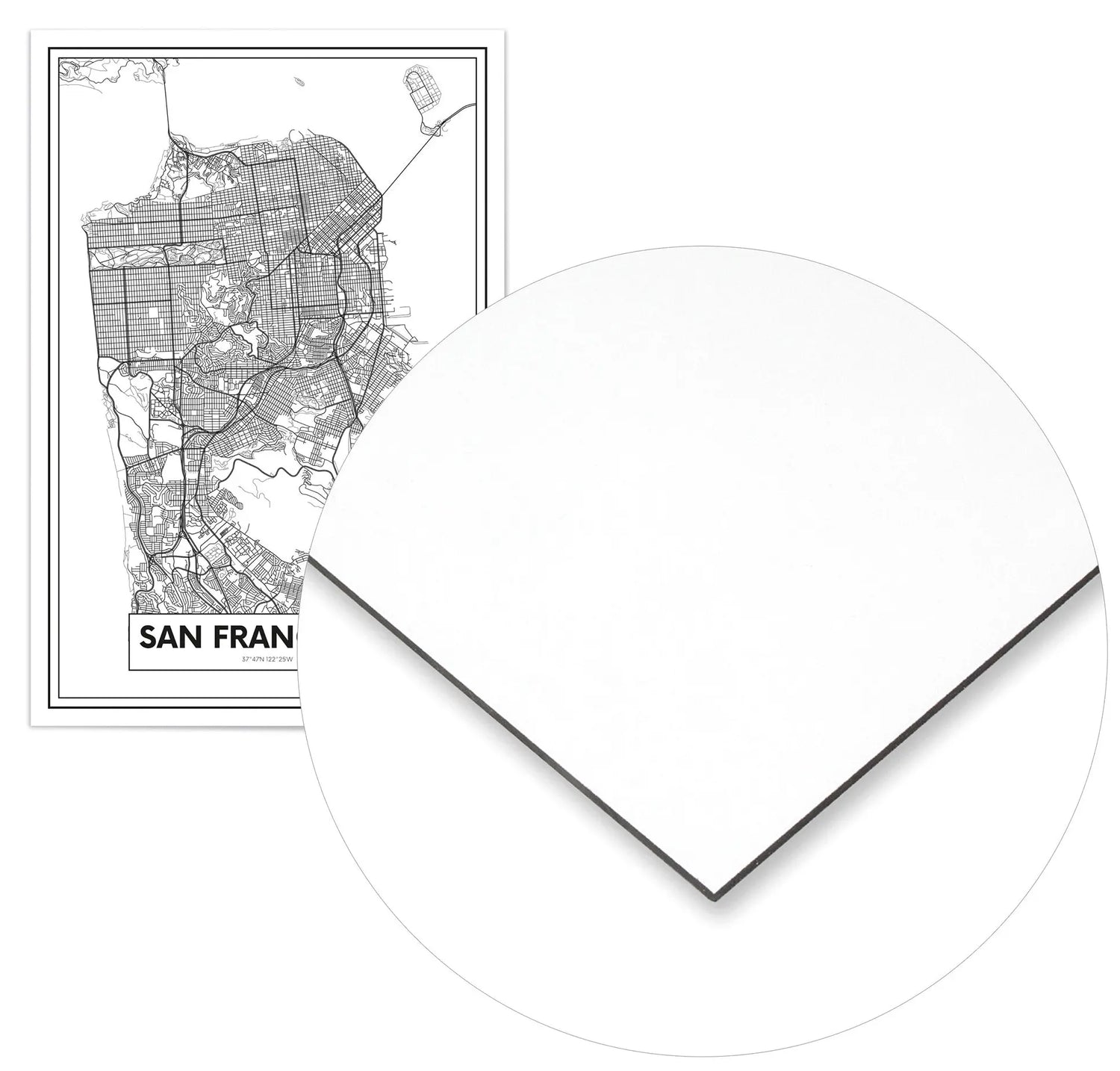 Cuadro Mapa San Francisco Home & Living Metal70x100cm
