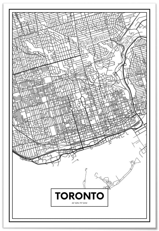 Cuadro Mapa Toronto freeshipping - Home and Living