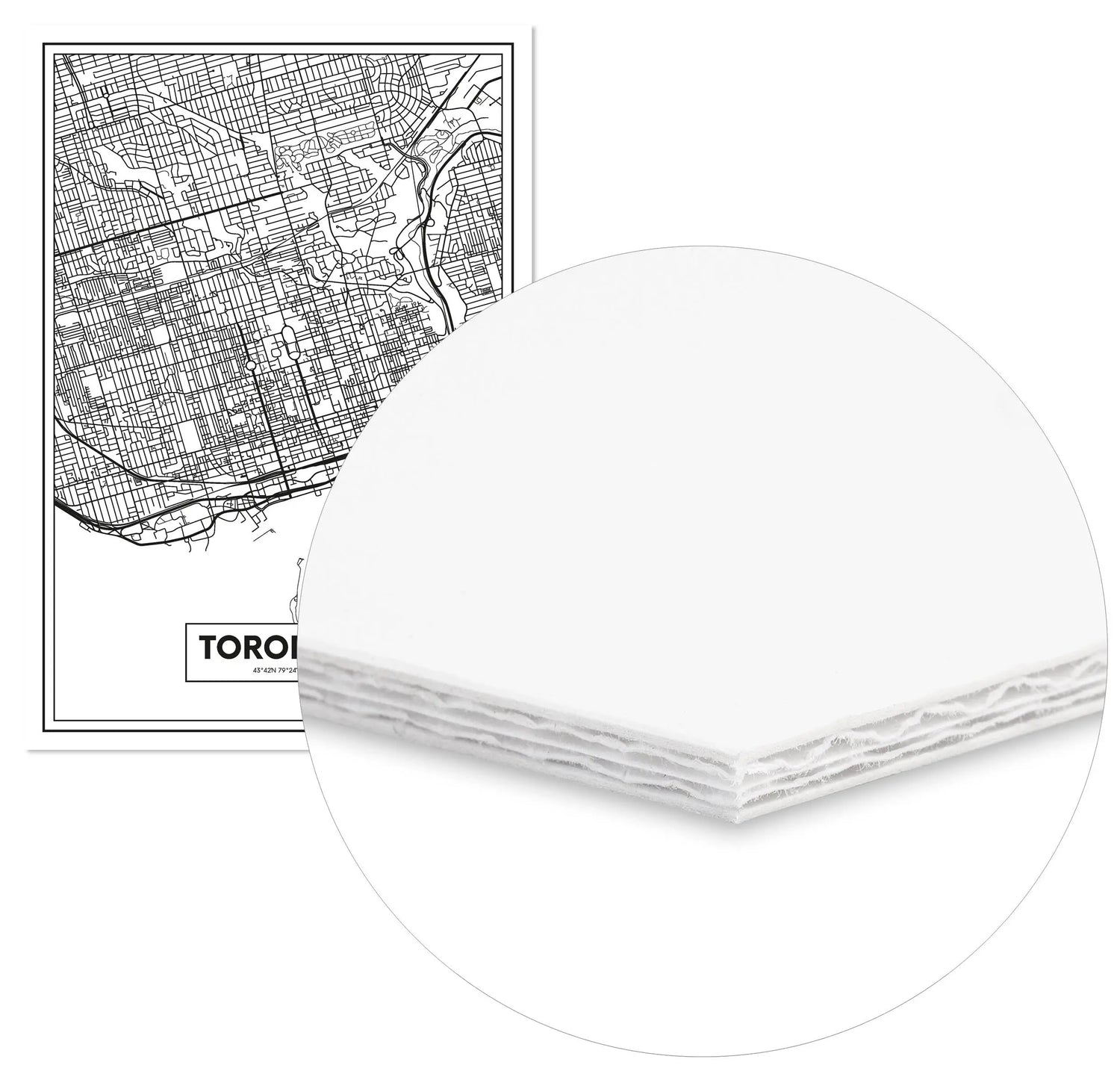 Cuadro Mapa Toronto Home & Living CuadroEnmarcado70x100cm