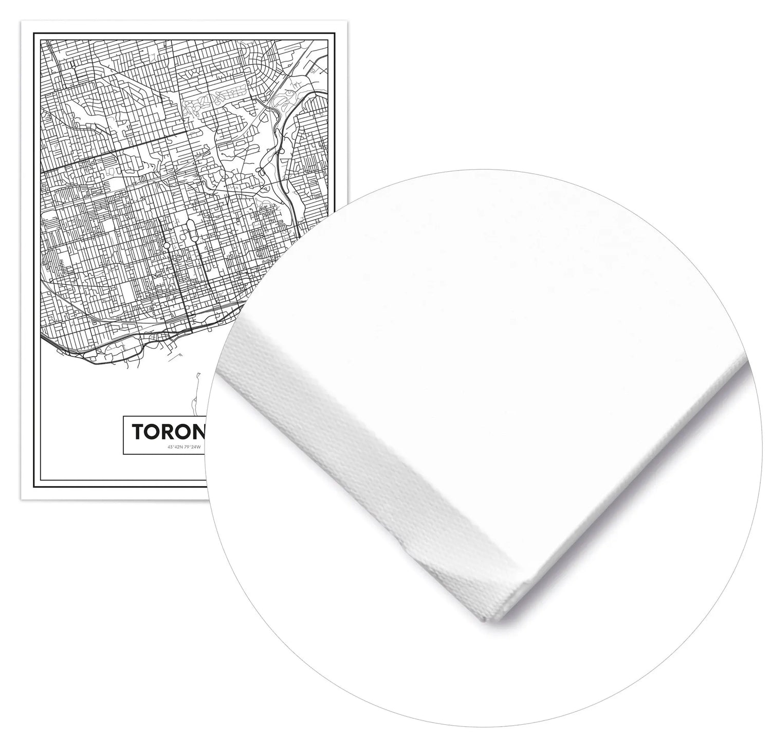 Cuadro Mapa Toronto Home & Living Lienzo70x100cm