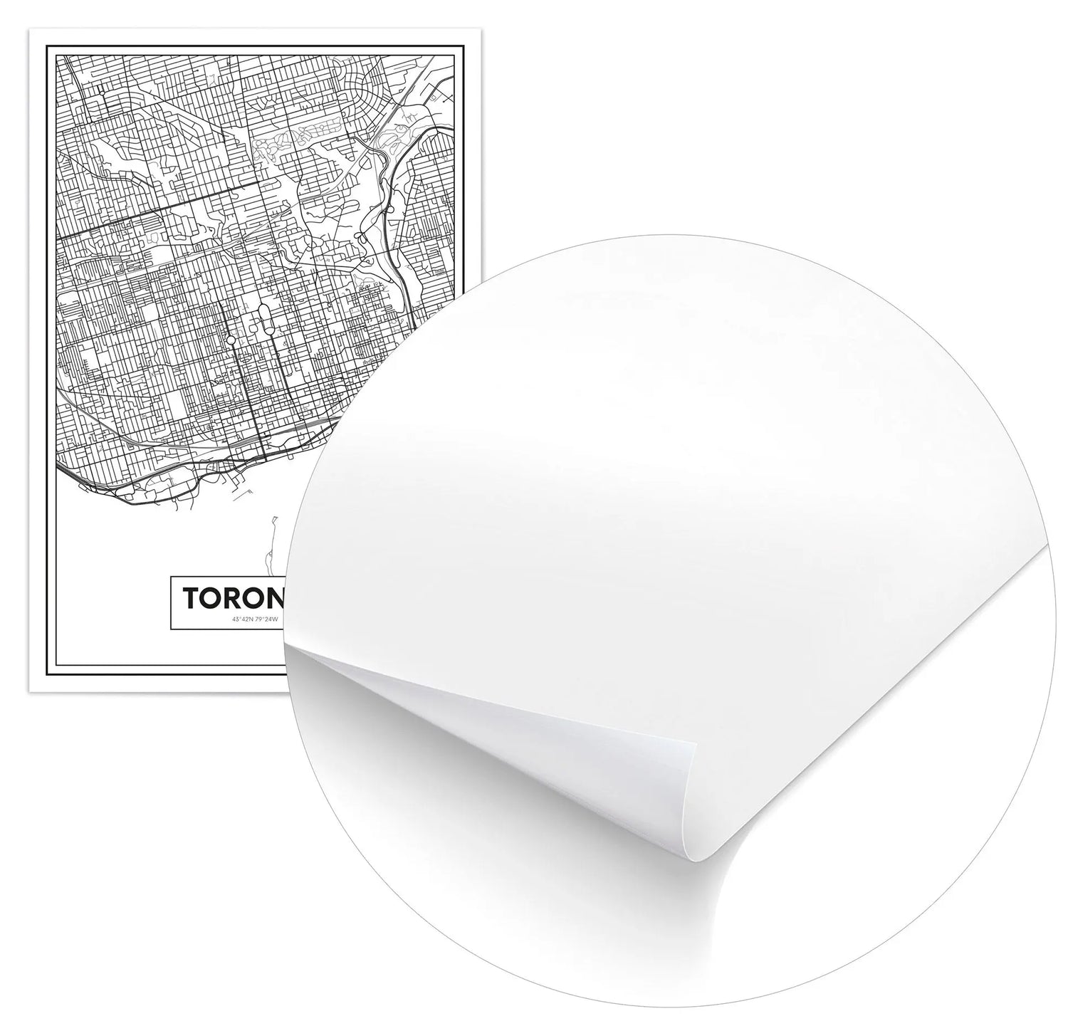 Cuadro Mapa Toronto Home & Living Póster70x100cm