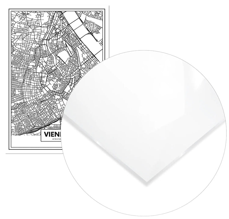 Cuadro Mapa Viena Home & Living MetacrilatoEnmarcado70x100cm