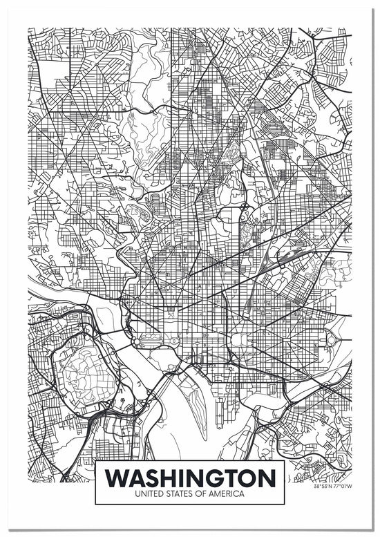 Cuadro Mapa Washington freeshipping - Home and Living