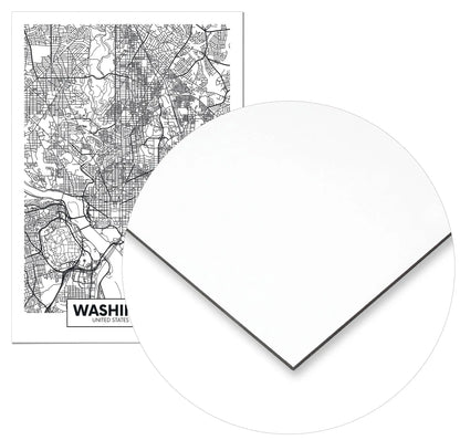 Cuadro Mapa Washington Home & Living Metal70x100cm