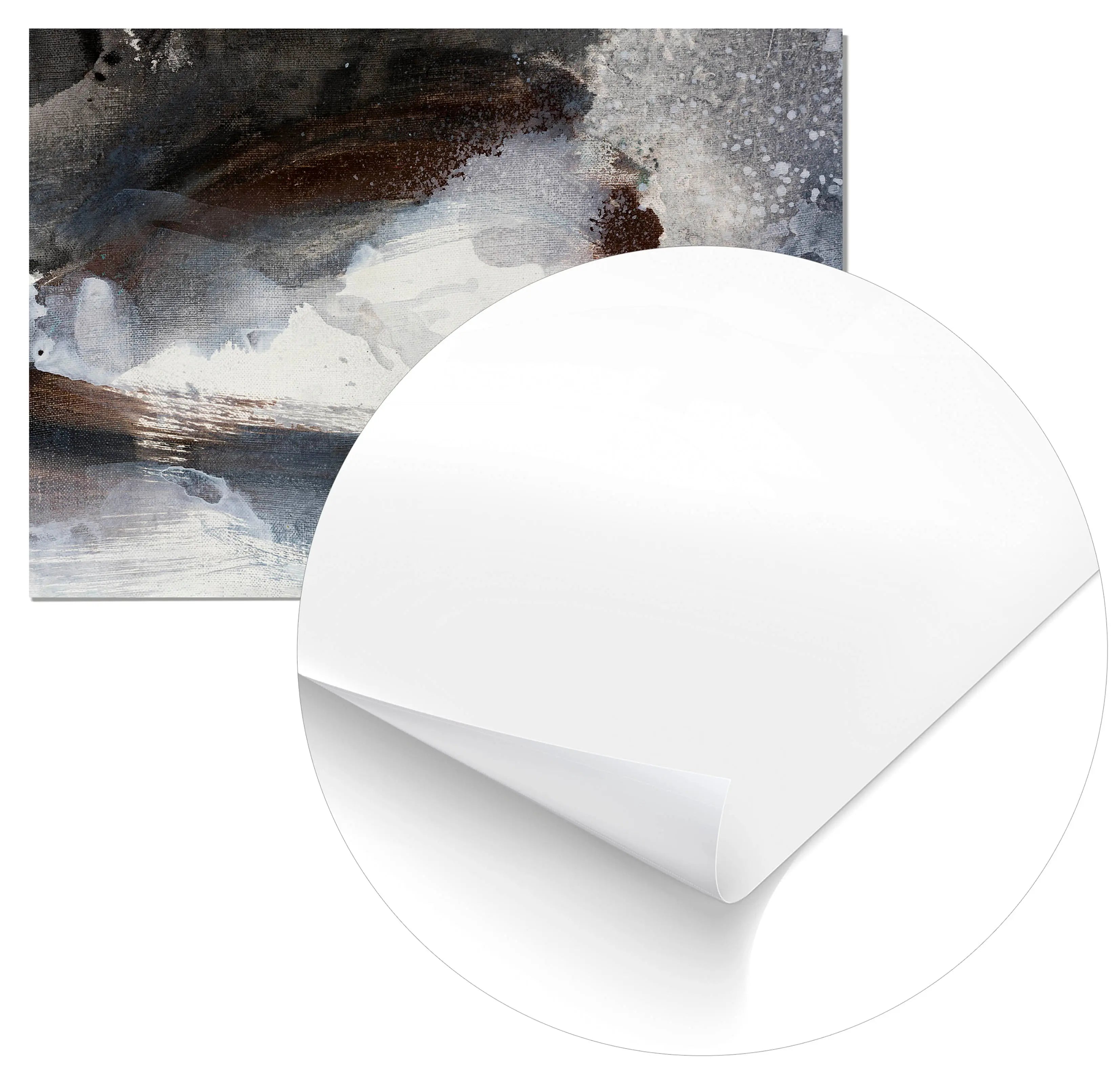 Cuadro Pintura Abstracta Agua Blanco y Negro freeshipping - Home and Living