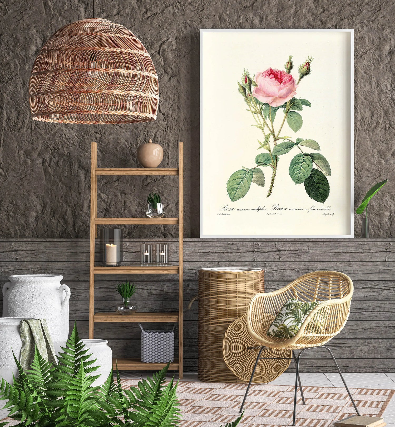 Cuadro Rosa Rosa Vintage freeshipping - Home and Living