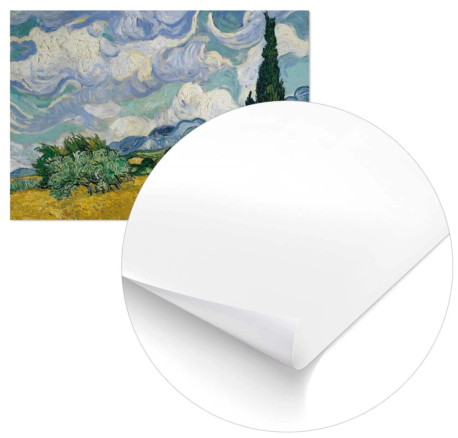 Cuadro Van Gogh Campo de Trigo con Cipreses Home & Living Póster30x21cm
