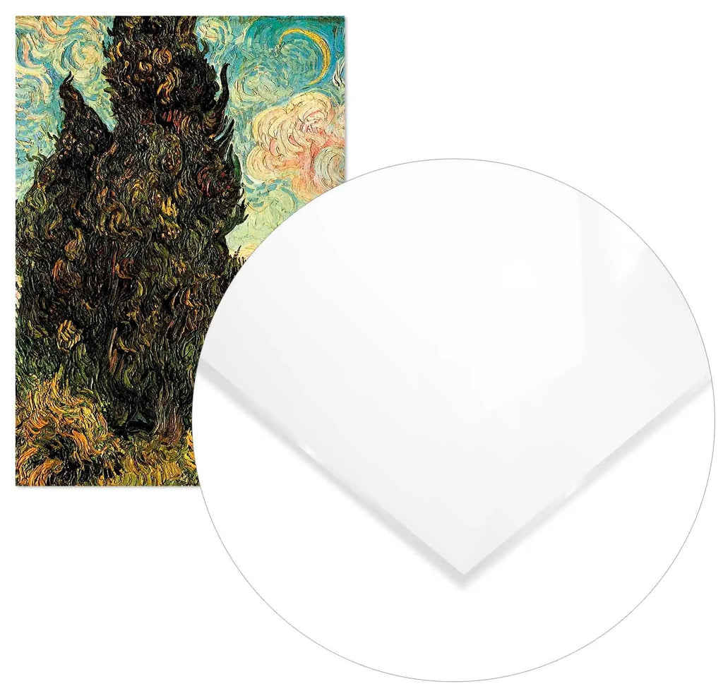 Cuadro Van Gogh Cipreses Home & Living MetacrilatoEnmarcado70x100cm