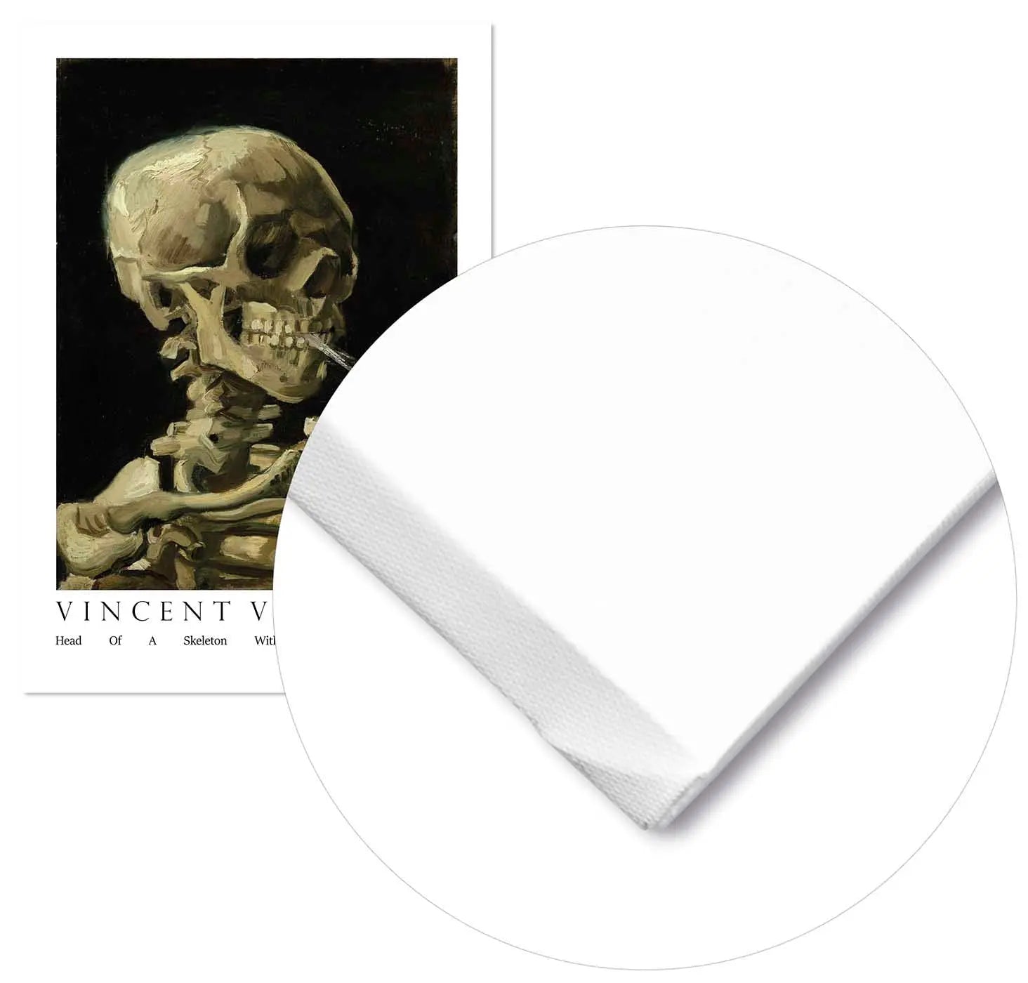 Cuadro Van Gogh Esqueleto Cigarro freeshipping - Home and Living