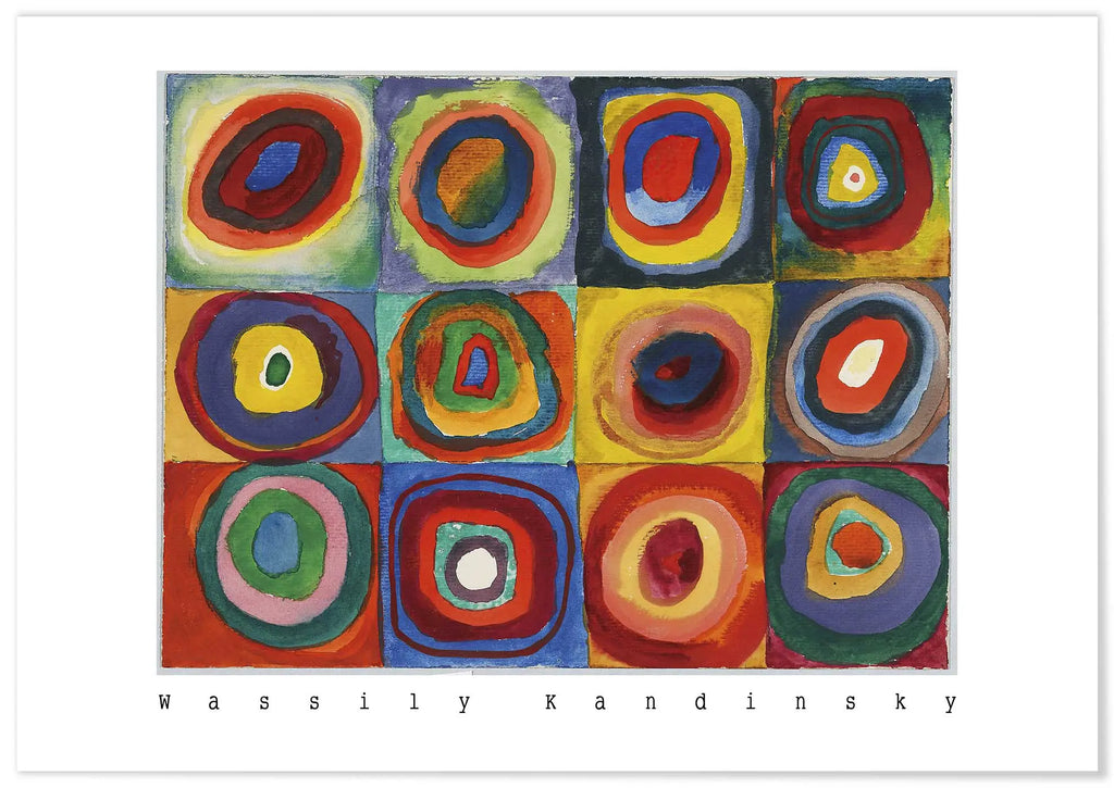 Cuadro Wassily Kandinsky Cuadrados con Anillos freeshipping - Home and Living