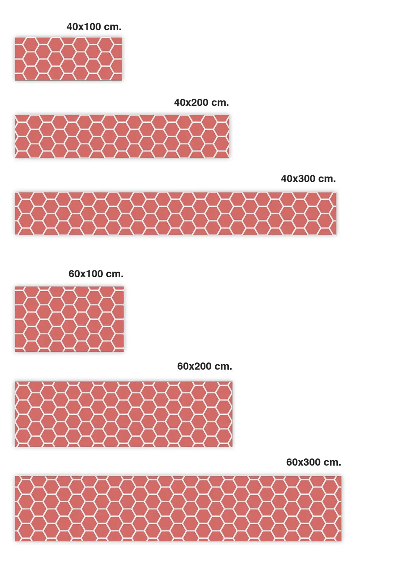 Frente de Cocina Azulejo Hexagonal Salmón freeshipping - Home and Living