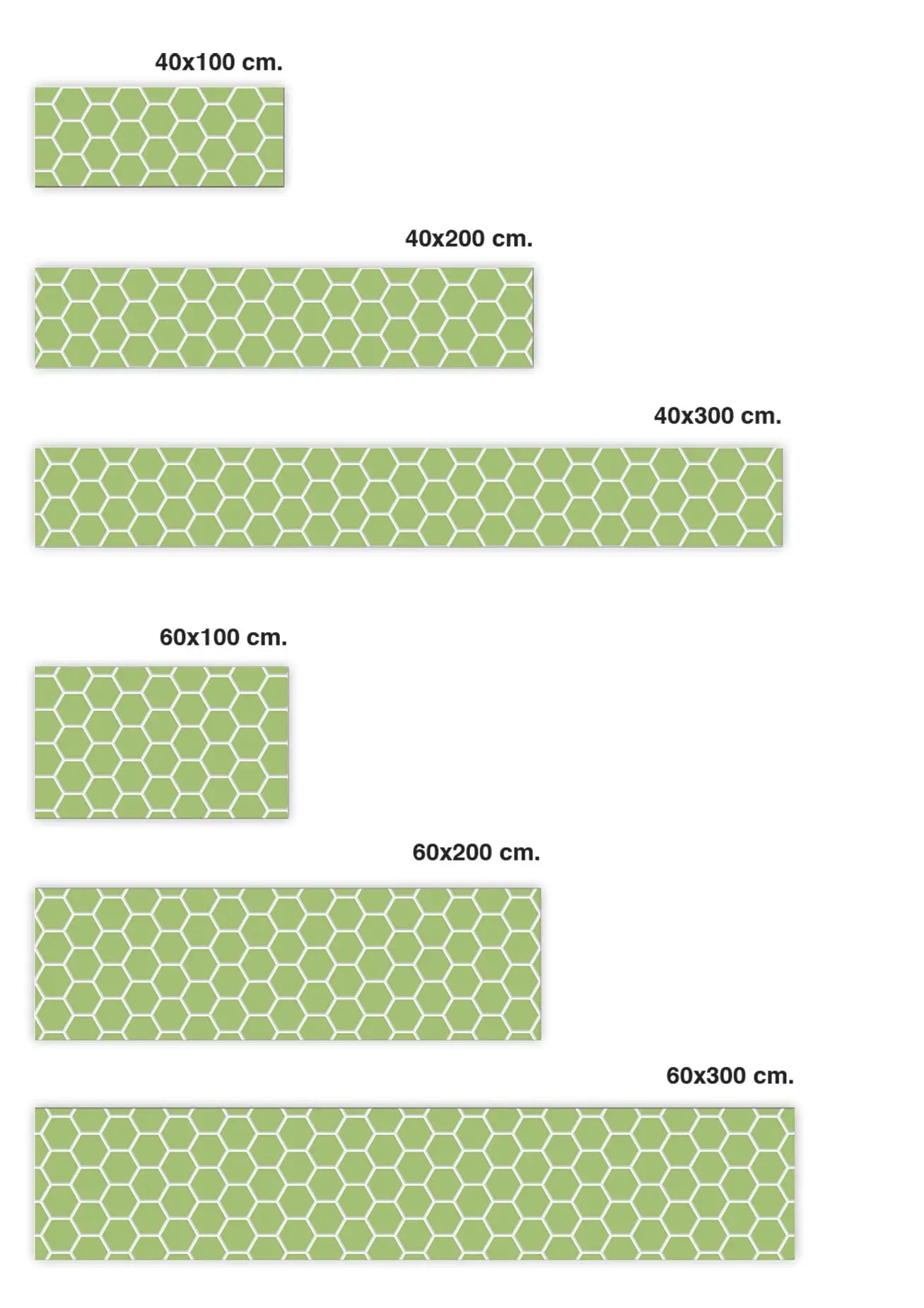Frente de Cocina Azulejo Hexagonal Verde freeshipping - Home and Living