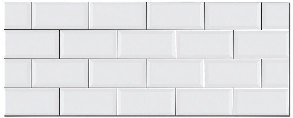 Frente de Cocina Azulejo Ladrillo Blanco freeshipping - Home and Living