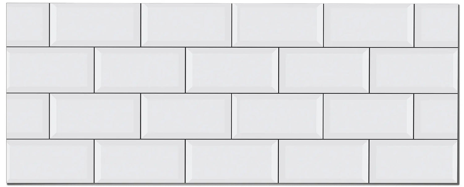 Frente de Cocina Azulejo Ladrillo Blanco freeshipping - Home and Living