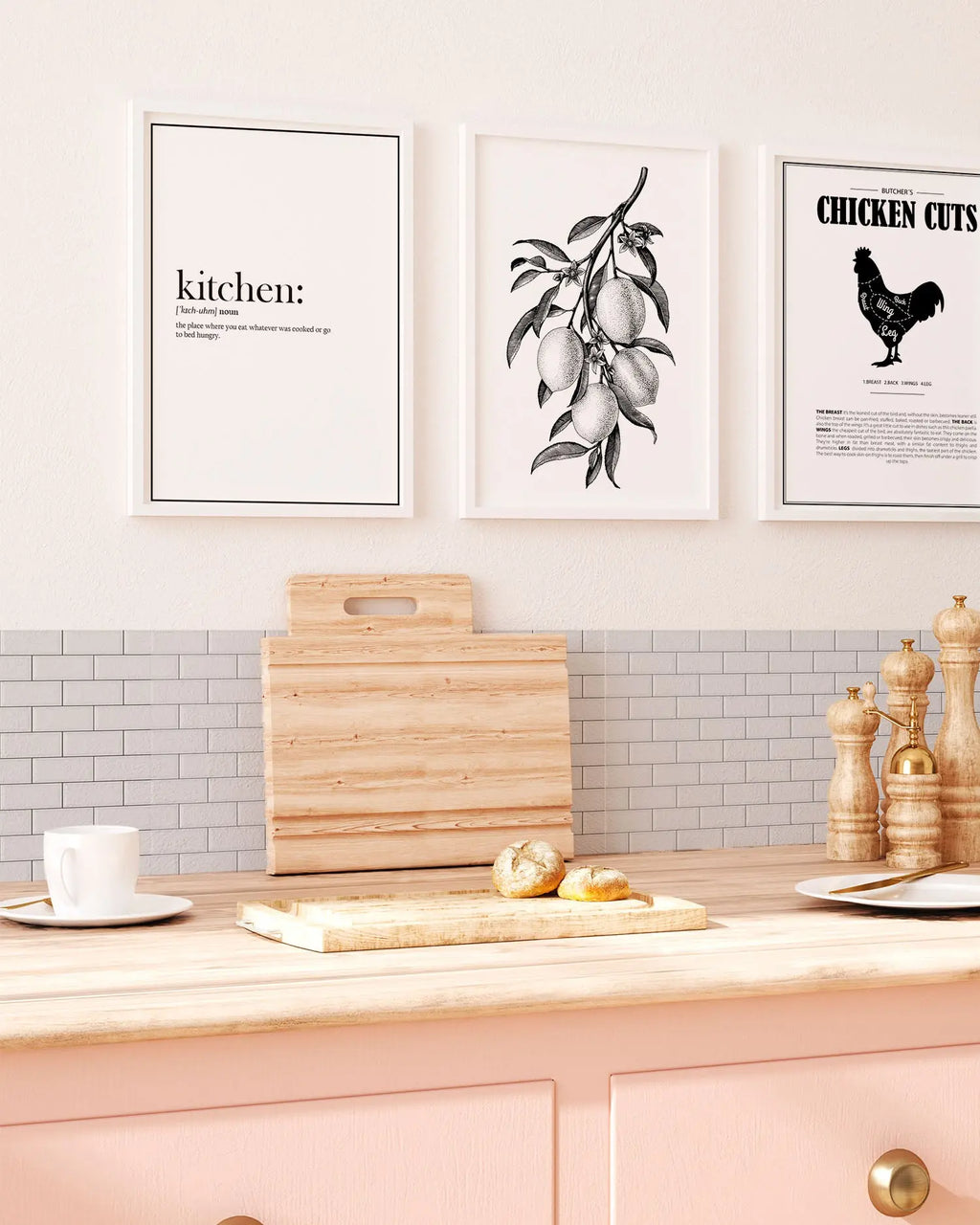 Frente de Cocina Azulejo Ladrillo Blanco freeshipping - Home and Living