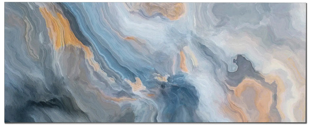 Frente de Cocina Mármol Azul y Naranja freeshipping - Home and Living