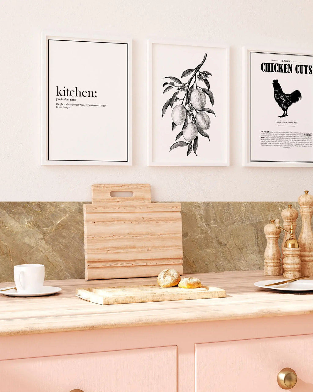 Frente de Cocina Mármol Naranja freeshipping - Home and Living