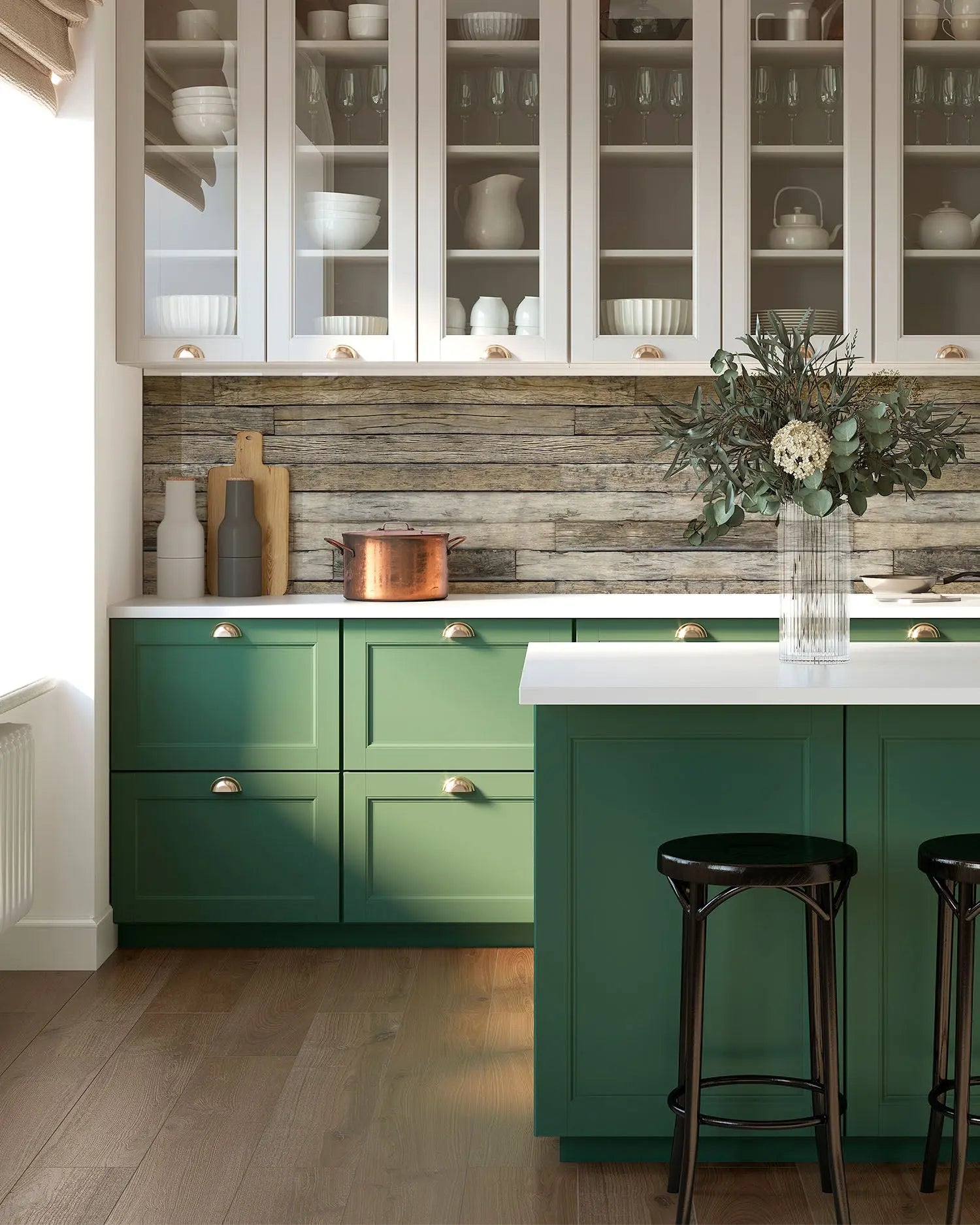 Frente de Cocina Textura Madera Marrón freeshipping - Home and Living