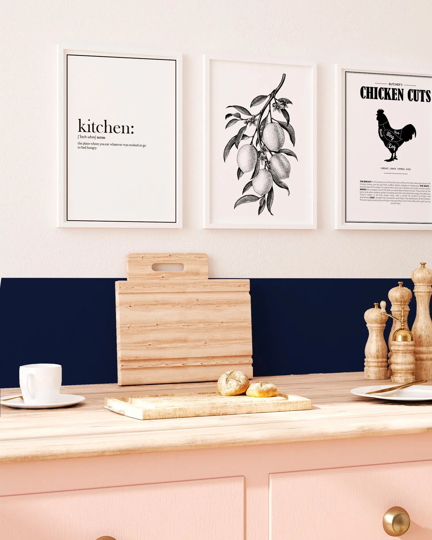 Frentes de Cocina Liso Azul Marino freeshipping - Home and Living