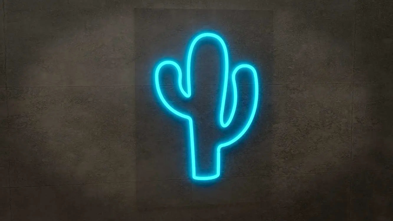 Neón Flex LED Cactus Azul freeshipping - Home and Living