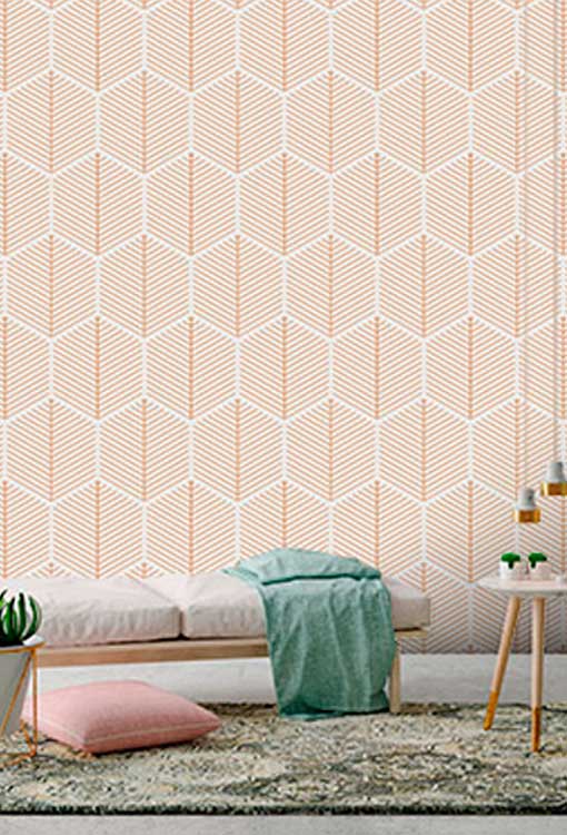 Papel Pintado Geometría Hojas Home & Living 