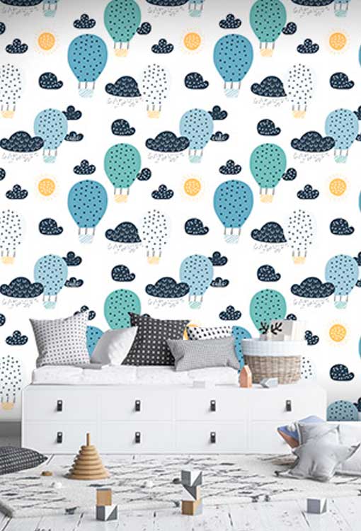 Papel Pintado Globos Aerostáticos Home & Living 