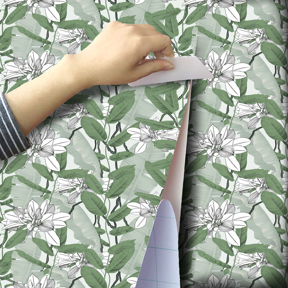 Papel Pintado Hojas Verdes Home & Living 