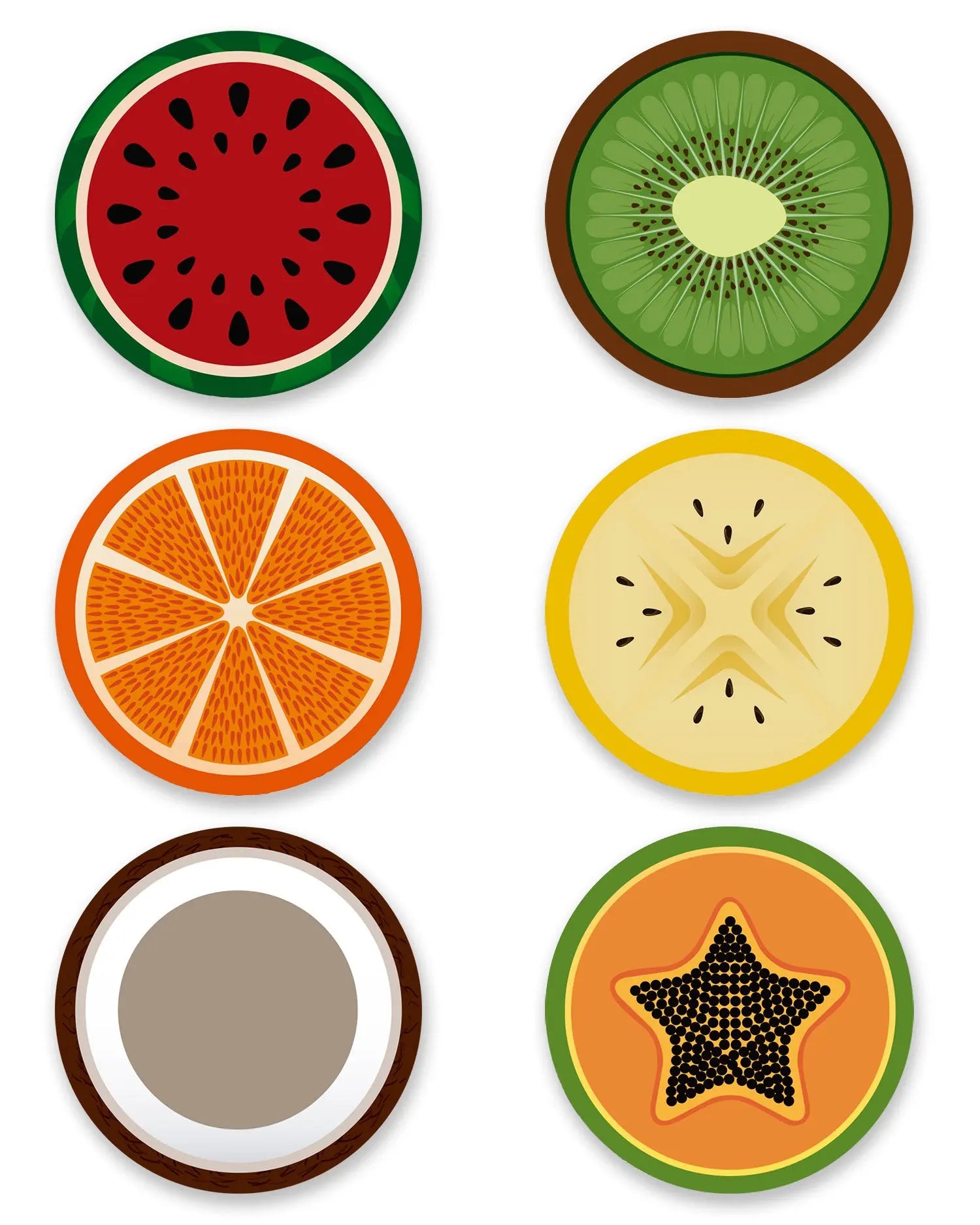 Posavasos Frutas Pack de 12 freeshipping - Home and Living