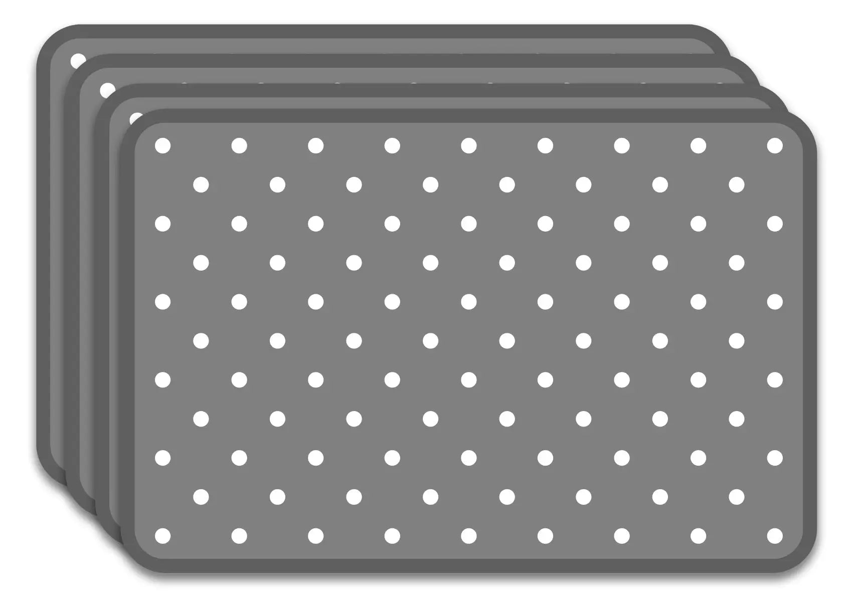 Salvamanteles Círculos Gris 45x30 cm Pack de 4 freeshipping - Home and Living