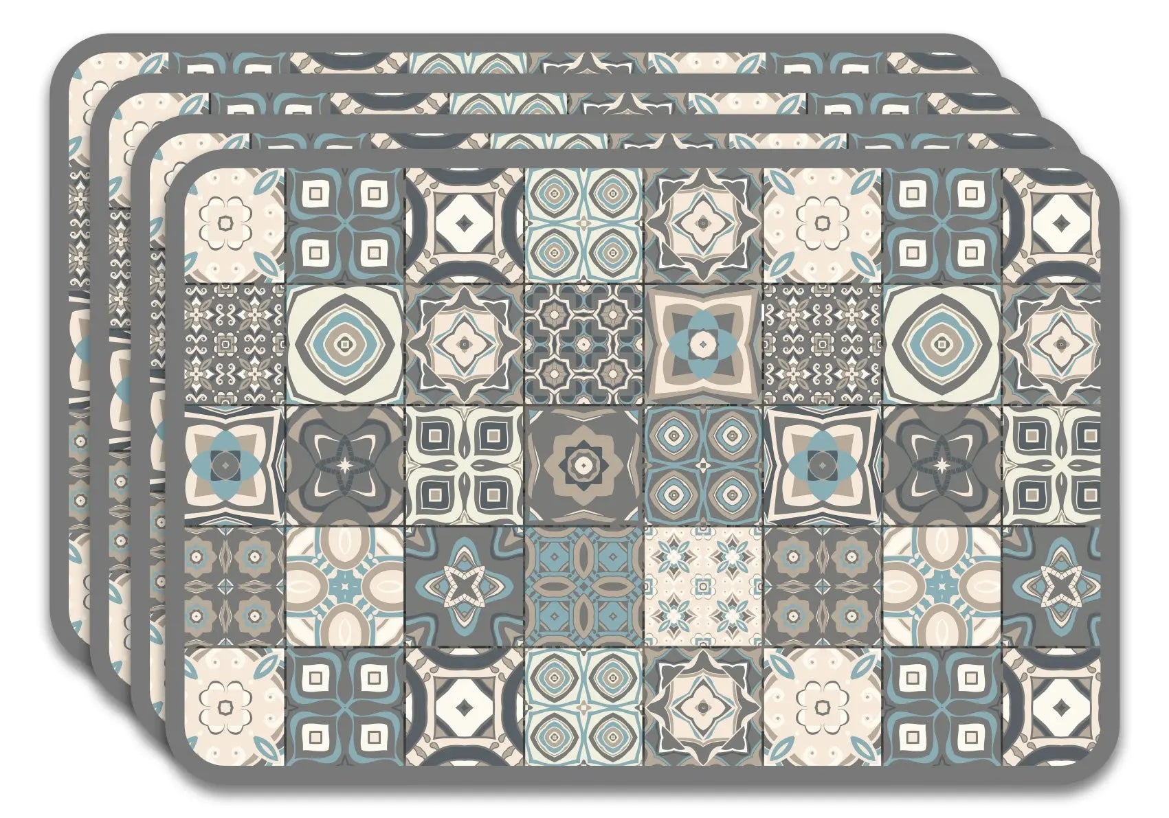 Salvamanteles Hidráulicos Azul 45x30 cm Pack de 4 freeshipping - Home and Living