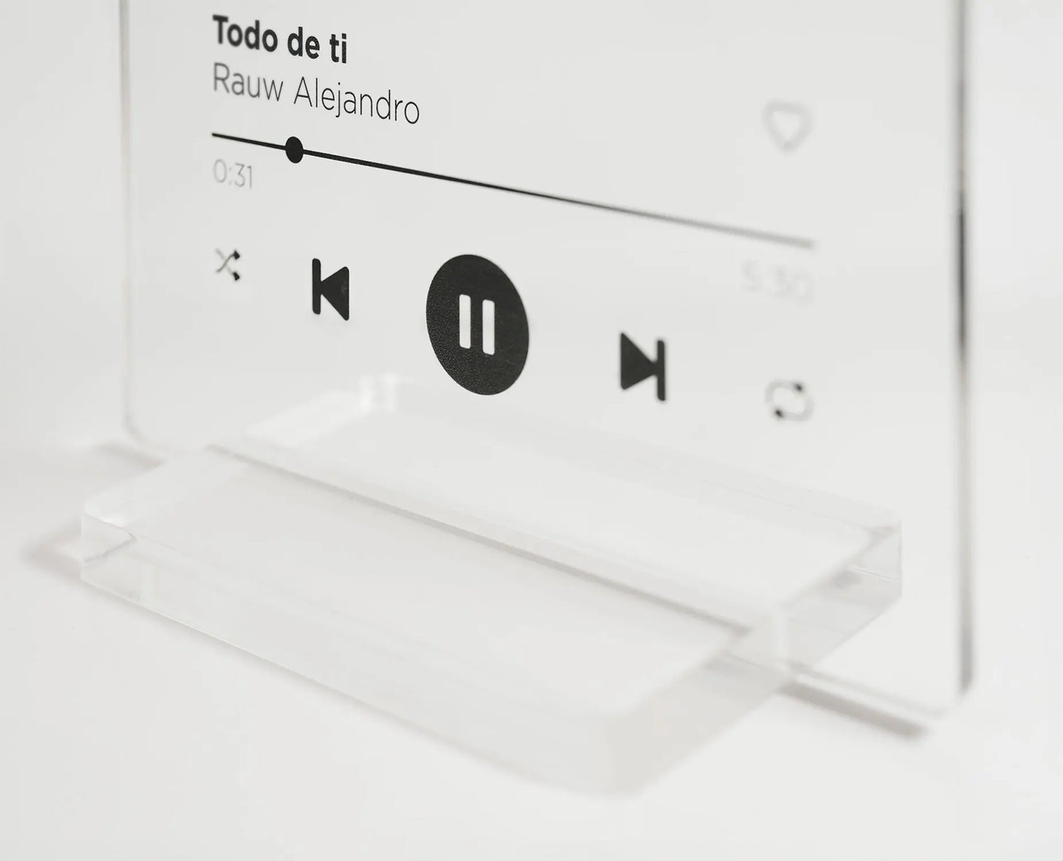 Plaque de verre plexi Spotify, 17x25cm.