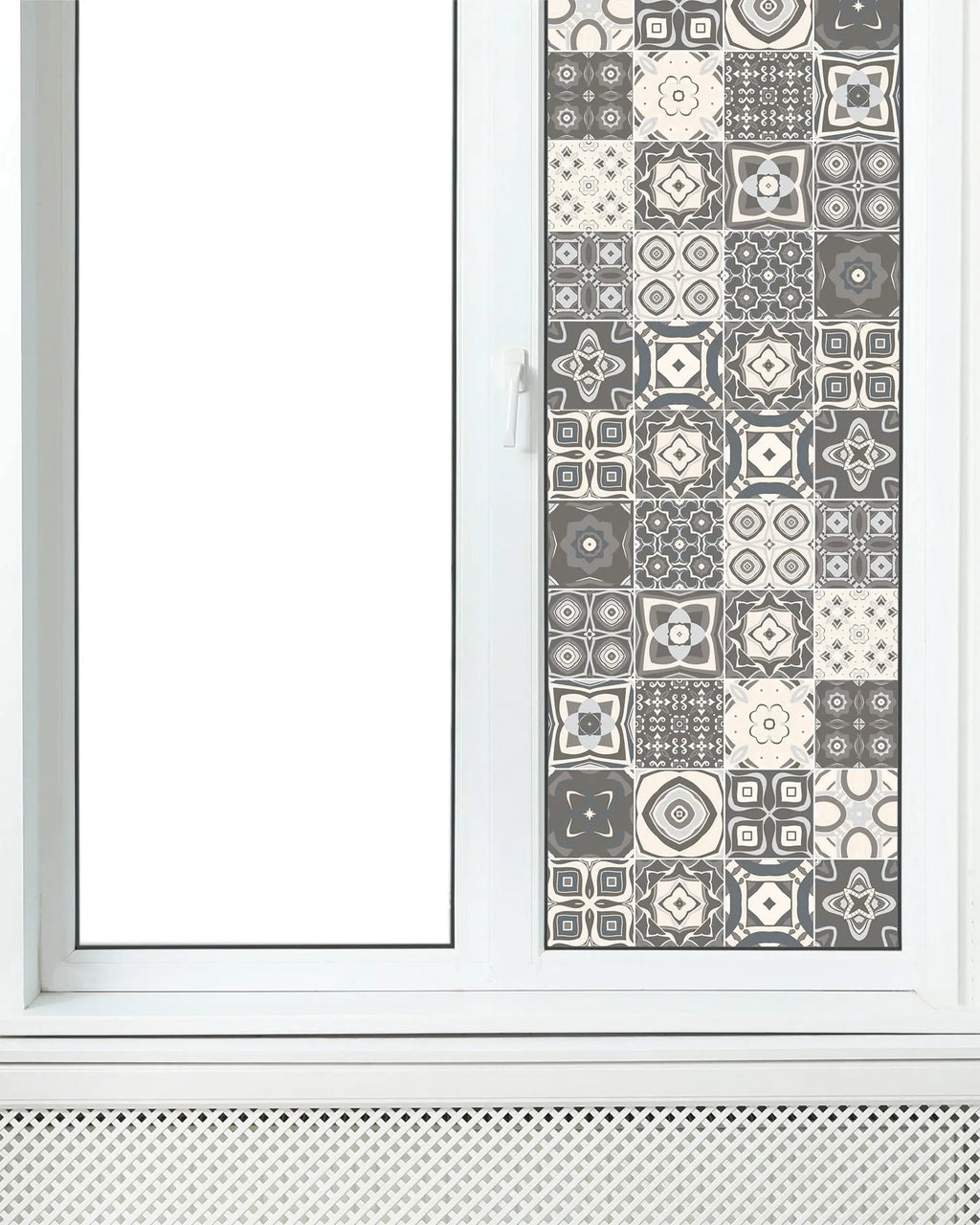 Vinilo para Ventanas Baldosa Hidráulico Gris freeshipping - Home and Living