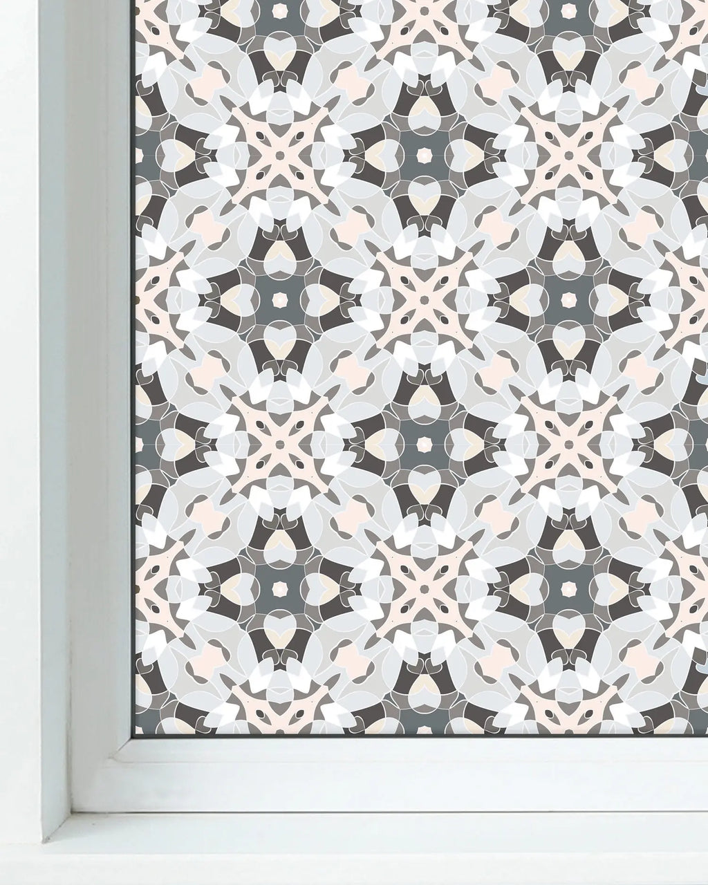 Vinilo para Ventanas Baldosa Modelo Oriental Gris freeshipping - Home and Living